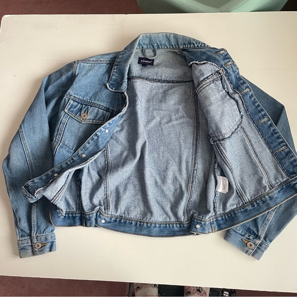 SMALL | VINTAGE KANGOL | Boxy realxed fit denim jacket, hip length - Picture 5 of 7